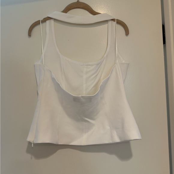 NWT Zara White Fitted Halter Top Size XL - Picture 6 of 7